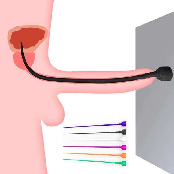 Silicone Long Urethral Sounding Penis Plug Cum Stopper Male Sex Toy