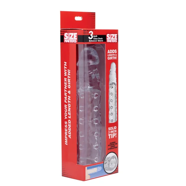 Size Matters 3In Clear Penis Enhancer Sleeve
