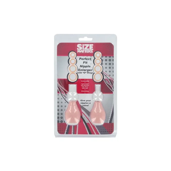 Size Matters Perfect Fit Nipple Bulb with O Rings – Peach/White
