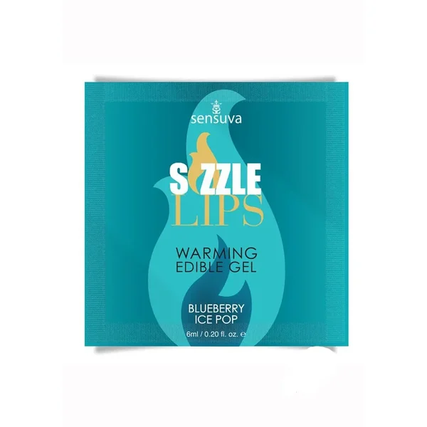 Sizzle Lips Warming Gel Blueberry Foil