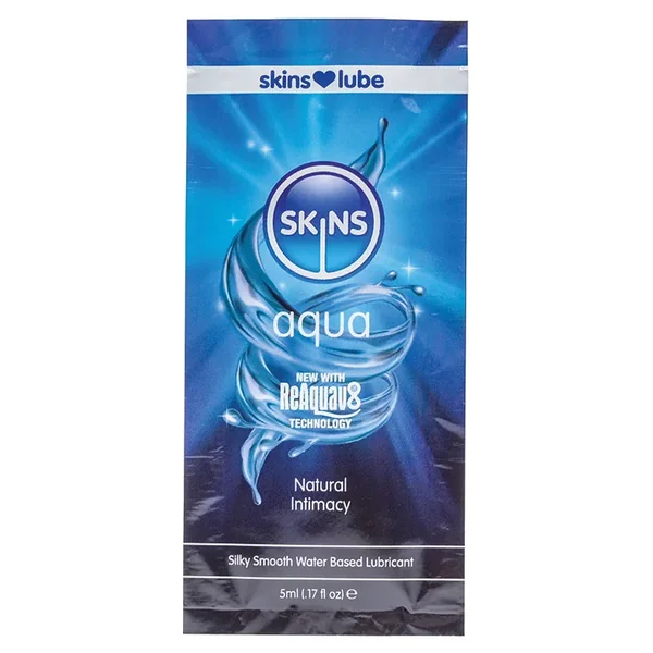 Skins Aqua Water Based Lubricant 5ml foil