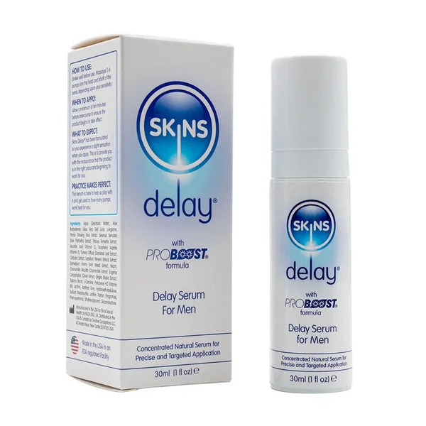 Skins Natural Delay Serum – Delay Gel for Men – 30 ml Bottle – SKNDSER30