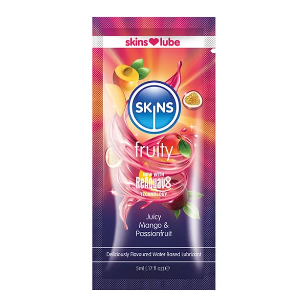 Skins Water Based Lubricant - 5 Ml Foil Mango & Passionfruit