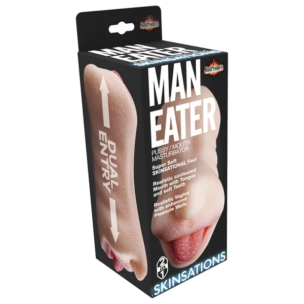 Skinsations Man Eater Dual Masturbator - Mouth & Vagina