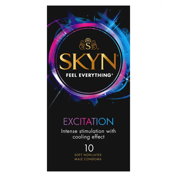 Skyn Excitation Textured Cooling Effect Non-Latex Condoms 10-Pack