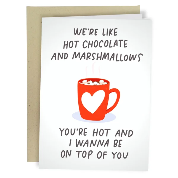 Sleazy Greetings – Hot Chocolate & Marshmallows Card