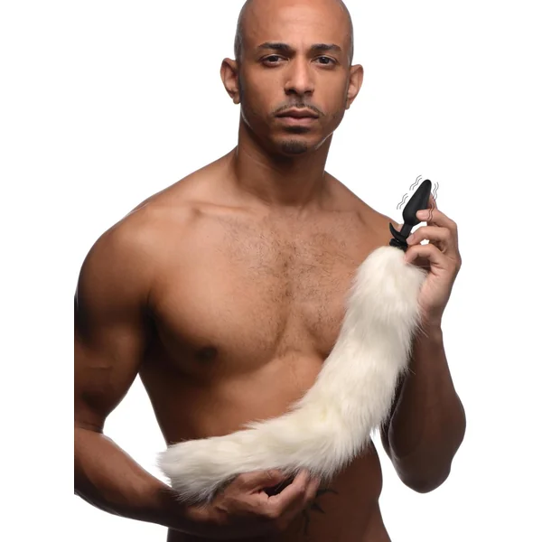 Small Vibrating Anal Plug with Interchangeable Fox Tail
