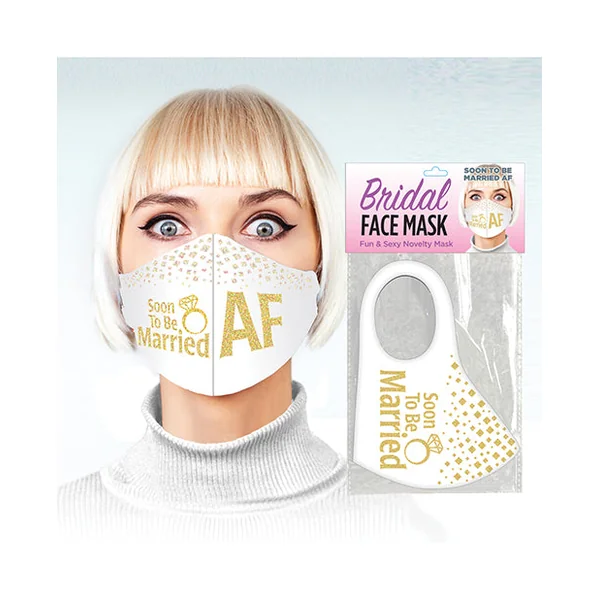 Soon to be Married AF Face Mask - White