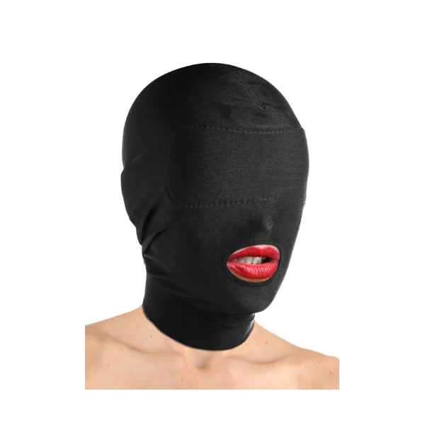 Spandex Hood With Padded Eyes and Open Mouth