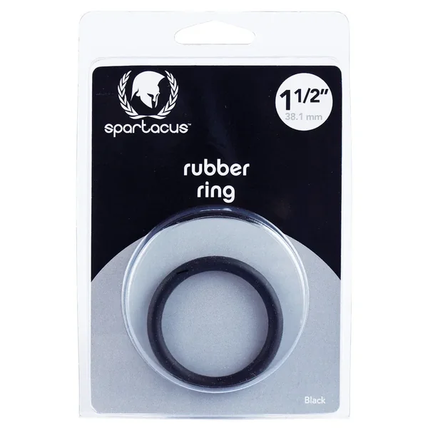 Spartacus 1.5″ Rubber Cock Ring – Black
