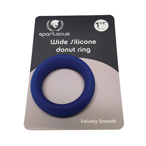 Spartacus 1.5" Wide Silicone Donut Ring - Blue