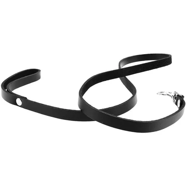 Spartacus Extremeline Leather Leash, Black, 4 Feet