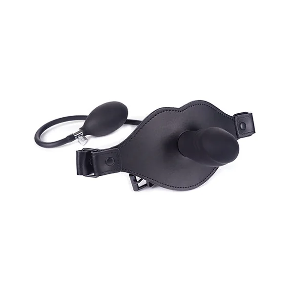 Spartacus Inflatable Silicone P. Gag W- Leather Strap