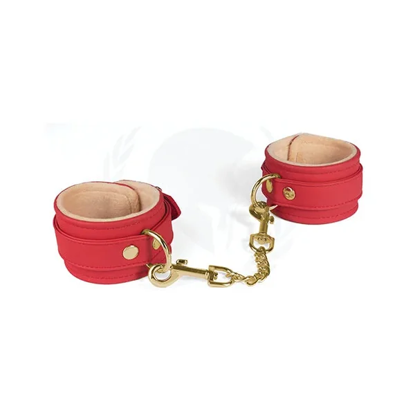 Spartacus Lined Wrist Cuffs – Red