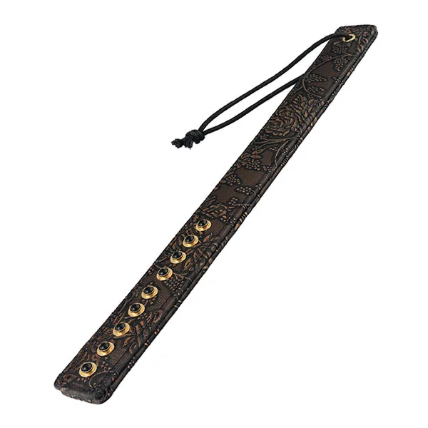Spartacus Paddle W-gems - Brown Floral Print