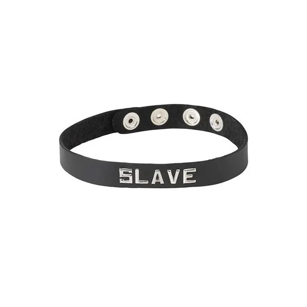 Spartacus SLAVE Leather Collar – Black