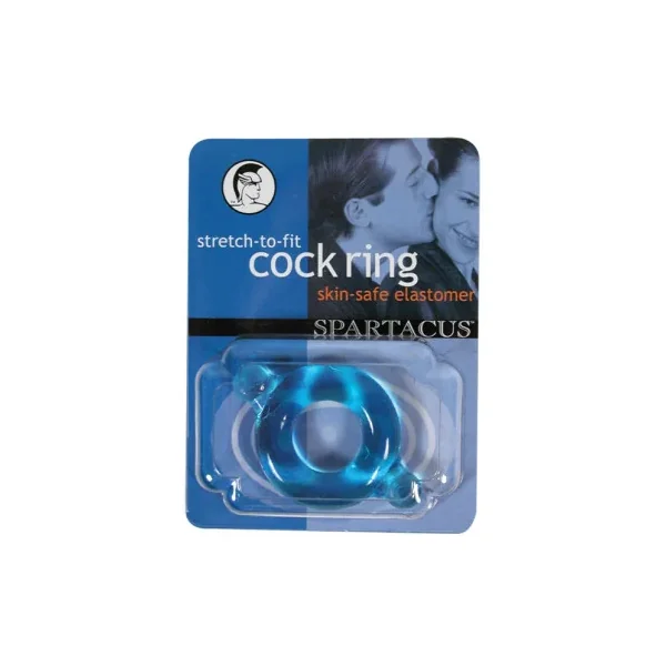 Spartacus Stretch-To-Fit Cock Ring, Blue