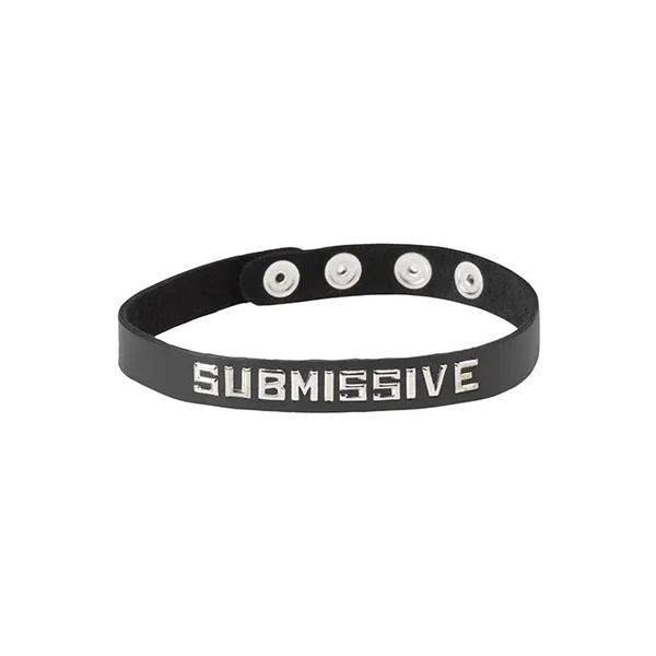 Spartacus SUBMISSIVE Leather Collar – Black