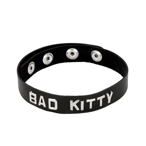 Spartacus Wordband Collar-BAD KITTY