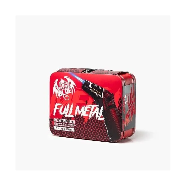Special Blue Full Metal Torch 2.0 W/ Tin Case Fire Red