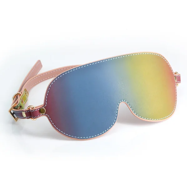 Spectra Rainbow Faux Leather Eye Mask Blindfold