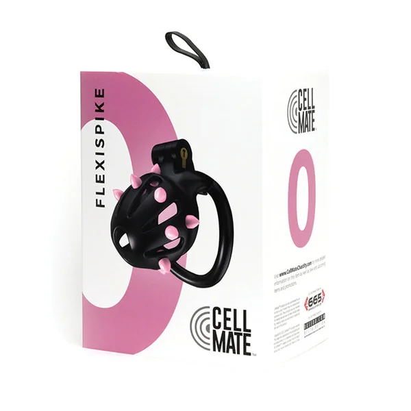 Sport Fucker Cellmate FlexiSpike Chastity Cage - Black/Pink