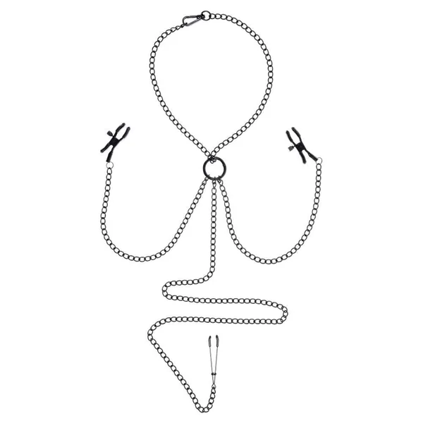 Sportsheets Saffron Collared Nipple to Clit Clamp Set