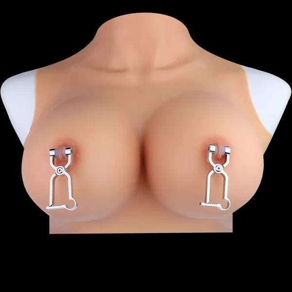 Stainless Steel Bettie Bondage Nipple Clamps - Spiked Arc Spring-Stimulating BDSM Tool for Women