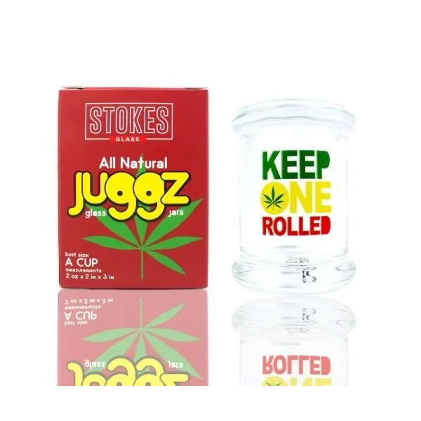 Stokes Juggz Glass Jars C Cup 12oz Keep One Rolled