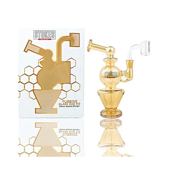 Stokes Turbine Glass Dab Rig 10mm Quartz Banger