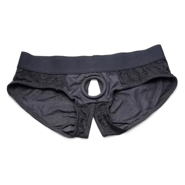 Strap U Lace Envy Panty Harness, S?M, Black