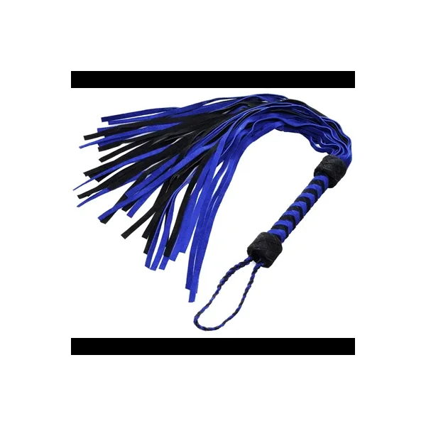 Strict Black and Blue Suede Flogger
