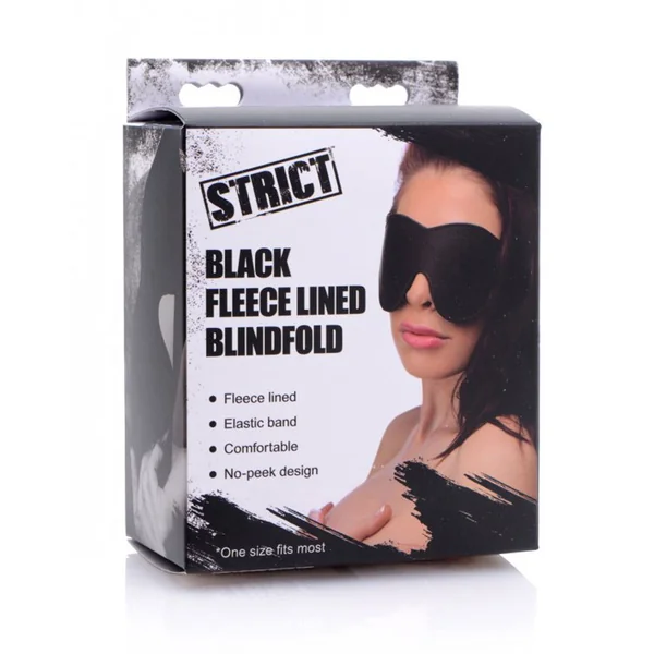 Strict – Black Fleece Lined Blindfold