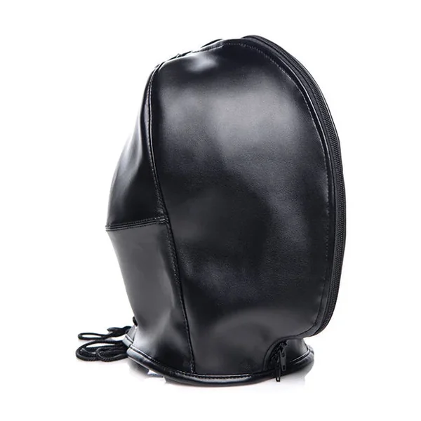 Strict Zip Front Bondage Hood – Black