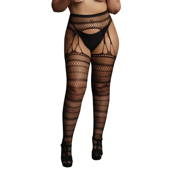 Striped Suspender Stockings – “Queen Size”