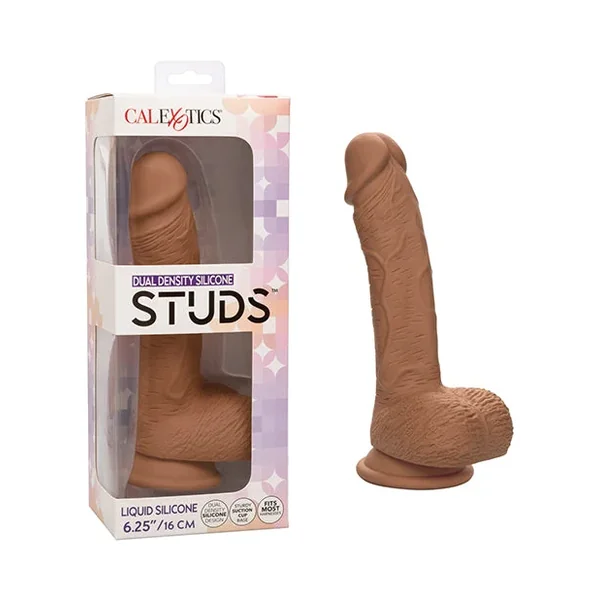 Studs Dual Density Silicone 6.25″ Dildo – Brown