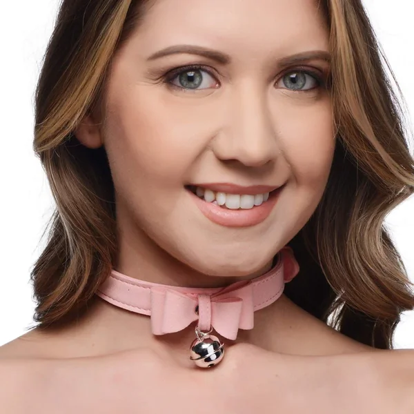 Sugar Kitty Cat Bell Collar – Pink/Silver