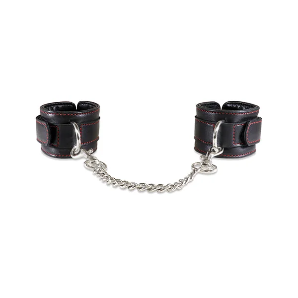 Sultra Lambskin Handcuffs W-5 1-2" Chain - Black