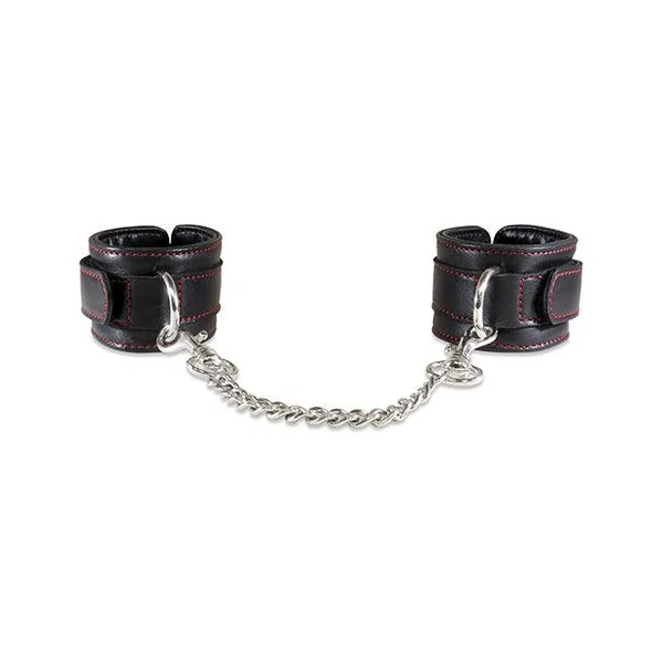Sultra Lambskin Handcuffs W-5 1-2" Chain - Black