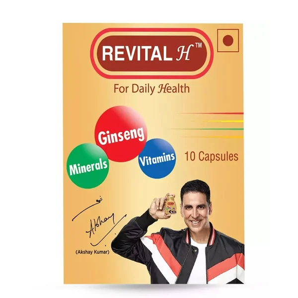 SUN PHARMACEUTICAL REVITAL H MEN CAPSULE MULTIVITAMIN WITH ZINC & GINSENG FOR IMMUNITY, STRONG BONES & ENERGY (10 CAPSULES)