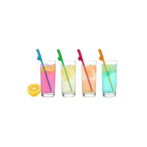 Super Fun Penis Straws (8 Pack) – Multicolor