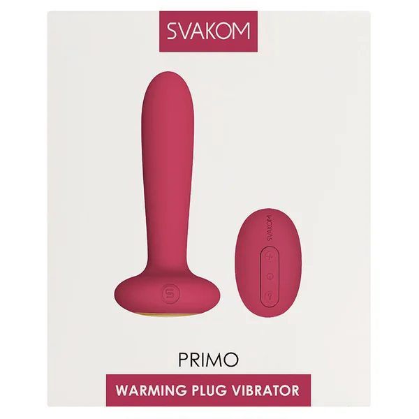 Svakom Primo Warming Anal Stimulator - Plum Red