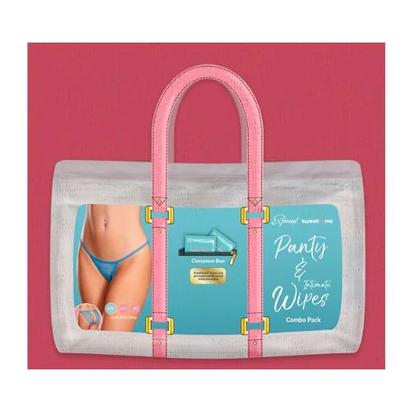 SWEETUMS OPEN BACK PANTY W/ WIPES BLUE SUGAR 2XL