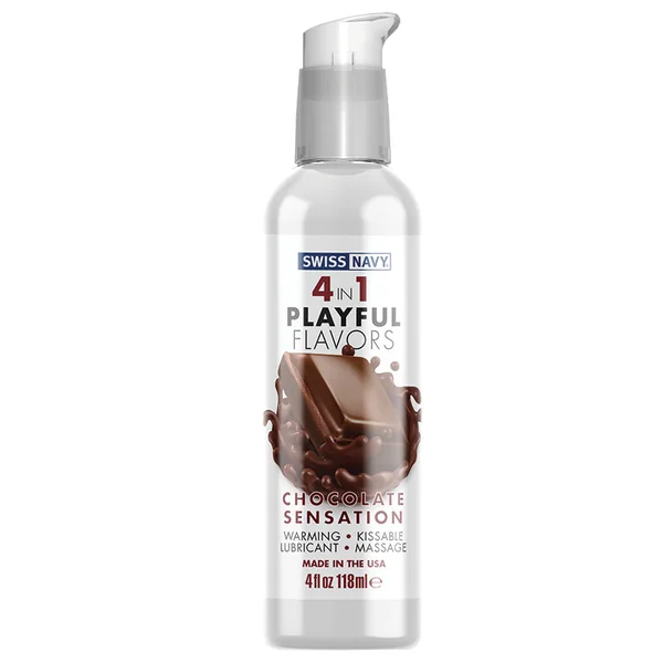 Swiss Navy 4 In 1 Playful Flavors - Chocolate Sensation 4oz