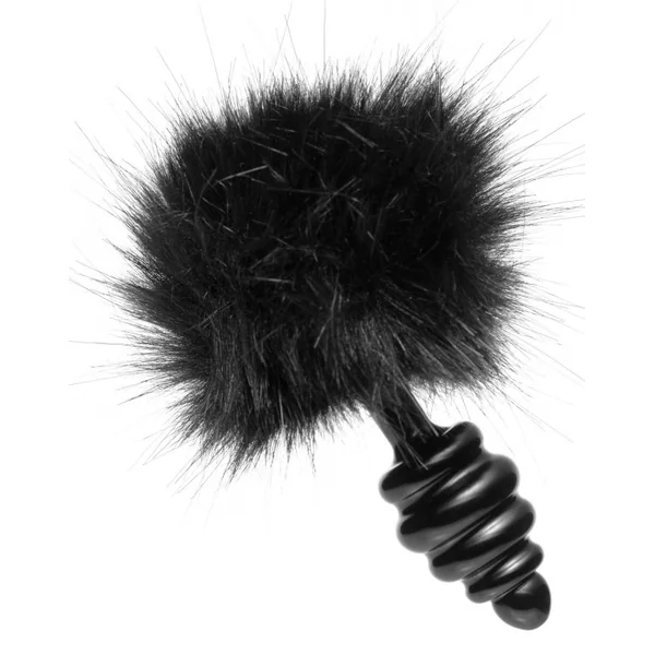 TAILZ BLACK BUNNY TAIL ANAL PLUG