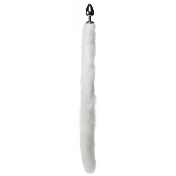 TAILZ EXTRA LONG ARCTIC MINK TAIL METAL ANAL PLUG