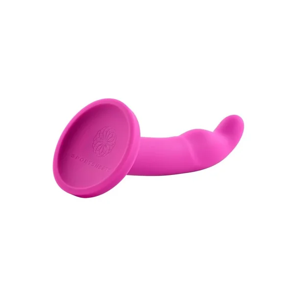 Tana Silicone Curved Dildo with Suction Cup 8in – Pink