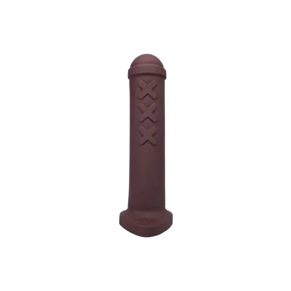 Tantus Amsterdam Soft Dildo, 10.5 Inch Insertable, 2.5 Inch Max Width, Oxblood