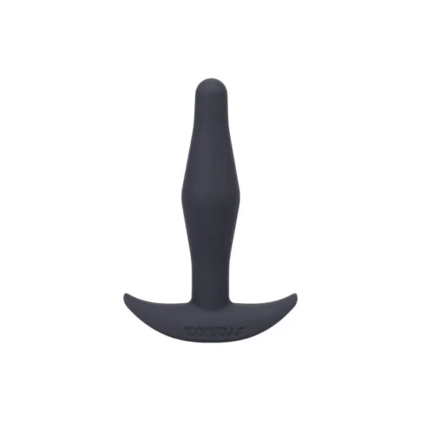 Tantus Little Flirt Anal Plug, 3.35 Inch Insertable, 0.8 Inch Max Width, Black