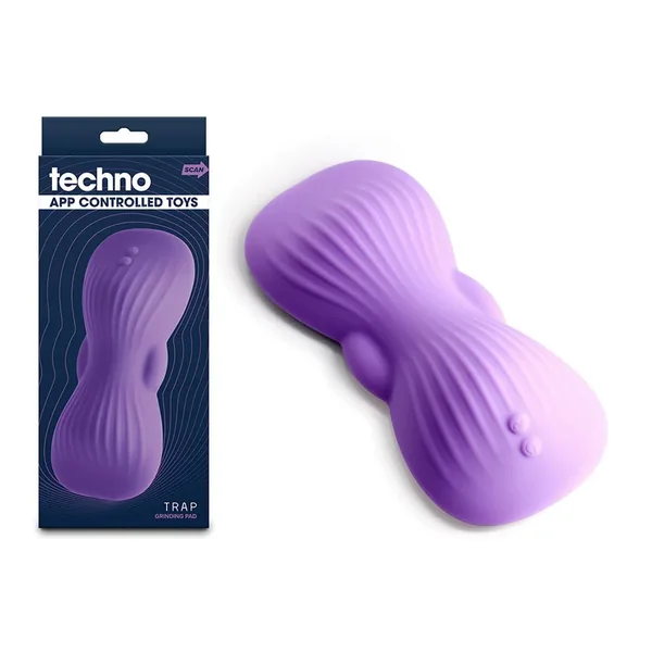 Techno – Trap – Purple – Purple USB Rechargeable Vibrating Grind Pad with App Control